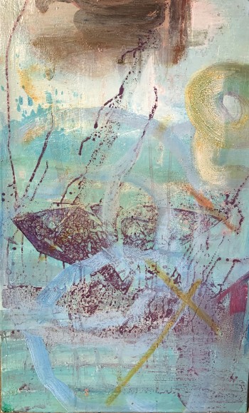 Nr. 5 Jungbrunnenfreilegungsversuch 2018 Öl a. Lw. 88 x 55 cm