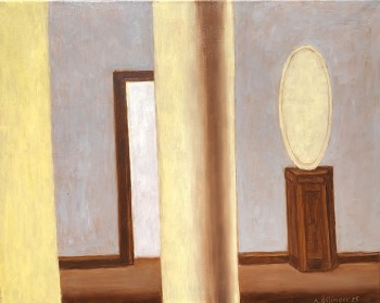 Nr. 3 Innenraum mit Säule 2025 Öl a. Lw. 80 x 100 cm