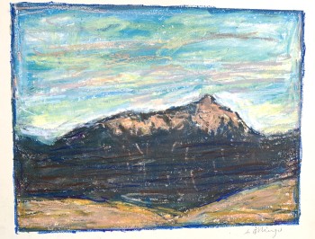 Nr. 34 Osser I 2026 Ölkreide über Lichtdruck 32,5 x 40,5 cm