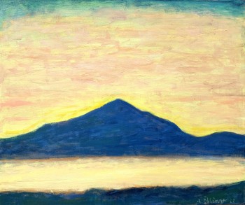 Nr. 14 Kaitersberg im Nebel I 2020 Öl a. Lw. 50 x 60 cm