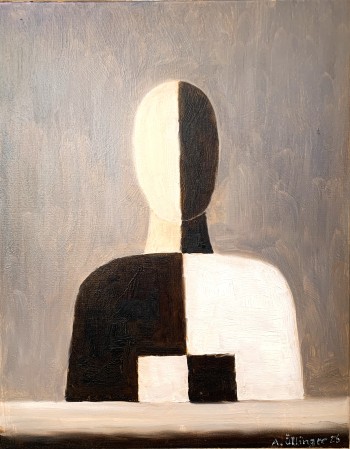 Nr. 17 Bühnenhalter  2025 Öl a. Lw. 50 x 40 cm
