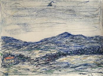 Nr. 24 Kaitersberg von Weissenregen aus 2026 Pastell 39 x 52 cm
