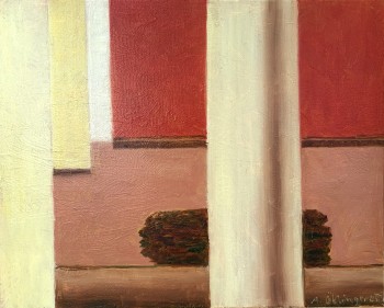 Nr. 19 Innenraum mit Stein 2025 Öl a. Lw. 40 x 50 cm