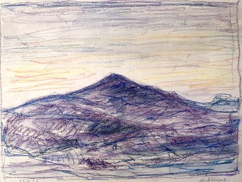 Nr. 32 Kaitersberg VII Pastell 27 x 36 cm