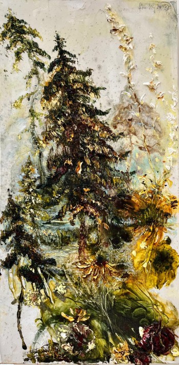 Nr. 11 Im Moos 2024-2026 Öl a. Lw. 60 x 30 cm