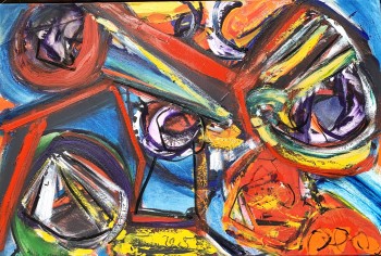 Nr. 11 Gier und Begehren 2025 Öl a. Lw. 60 x 90 cm