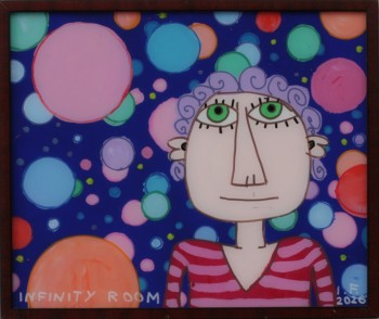 Nr. 53 Infinity room 2026 Hinterglasmalerei 24,5 x 29 cm
