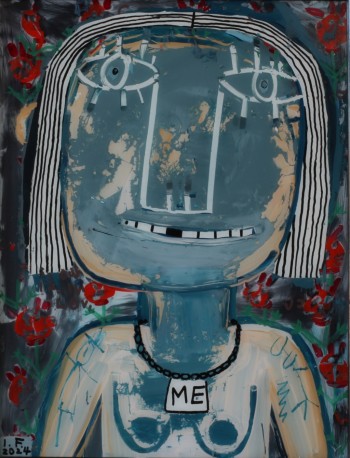 Nr. 65  Me  2024  Hinterglasmalerei 33 x 25 cm