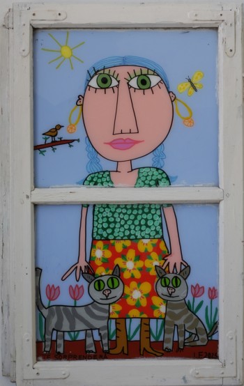 Nr. 49 Te sorprendera 2025 Hinterglasmalerei 65 x 36 cm