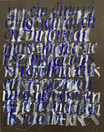 Nr. 4 Schriftkomposition 2 2016 Pigment a. Pap. 45 x 35 cm