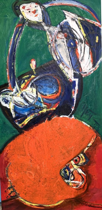 Nr. 3 o.T. 2023 Öl a. Lw. 140 x 70 cm