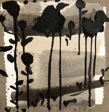 Nr. 13 o.T. aus der Serie shades of grey 2025 Acryl a. Lw. 37 x 37 cm