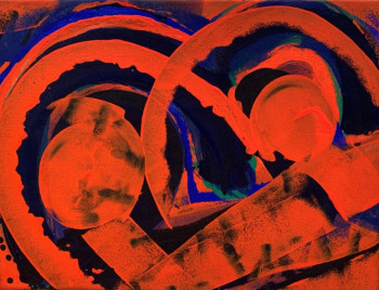 Nr. 8 o.T.  Acryl a. Lw. 30 x 40 cm