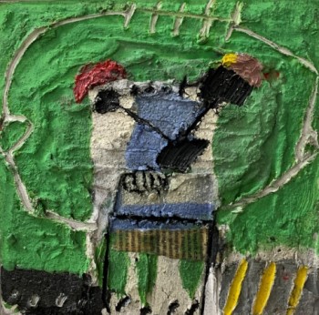 Nr. 4  Runder Kopf 1 Öl a. Lw. 20 x 20 cm