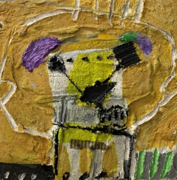 Nr. 15 Runder Kopf 2 Öl a. Lw.  20 x 20 cm