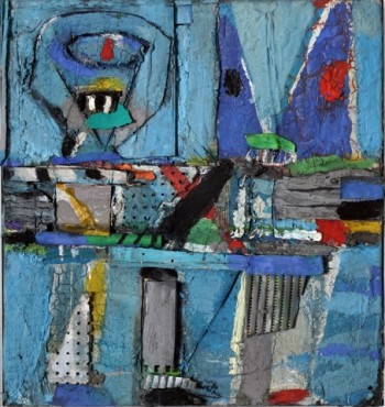 Nr. 13 Paar am Meer 2022 Öl, Mischtechnik, Collage 60 x 55 cm