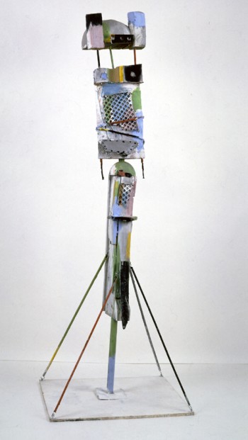 Nr. 50 Stangenfigur 2006 versch. Mat. bemalt 210 x 80 x 80 cm