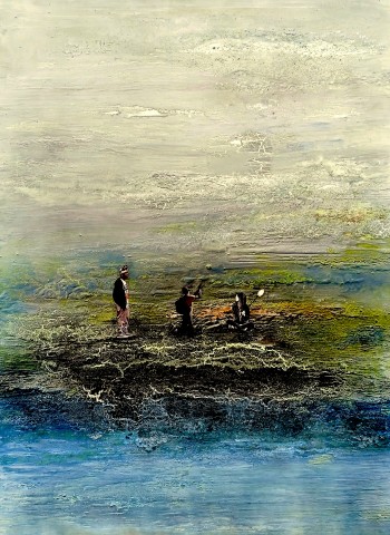 Nr. 3 Es gibt keine Schuldigen 2022 Acryl, Lack, Collage a. Lw. 155 x 115 cm