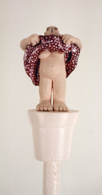 Nr. 22b Frau mit inneren Werten 2015 Keramik etc. 171 x 19 x 19 cm