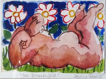 Nr. 7 Im Blumenfeld 2025 Aquarell 10,5 x 15 cm