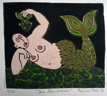 Nr. 1 Das Abendmahl 2026 Linolschnitt 14 x 16 cm