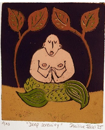 Nr. 4 Deep Serenity I 2025 Linolschnitt 16 x 14 cm