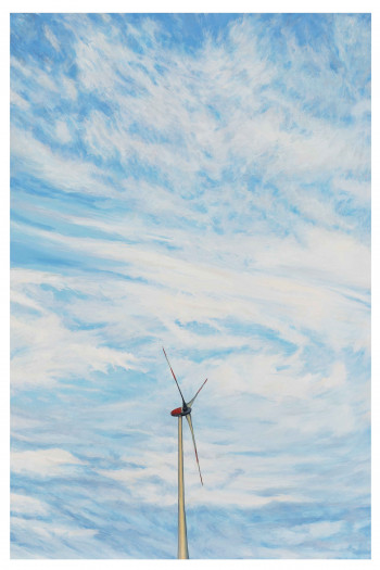 Nr. 1 Lonesome Windmill 2017 Öl a. Lw. 90 x 60 cm