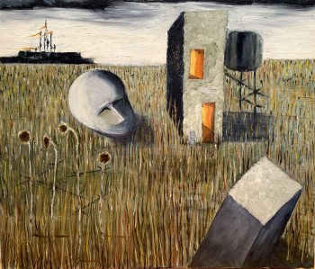 Nr. 14 Troja, Grabmal des Achill 2023 Öl a. Lw. 50 x 50 cm