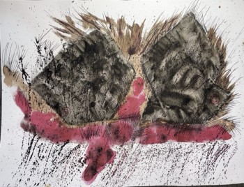 Nr. 7 scylla und charybdis 7 2026 Tuschezeichnung 35 x 48 cm