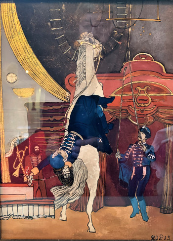 Nr. 4 Zirkus Knie 1983 Hinterglasmalerei 32 x 24 cm